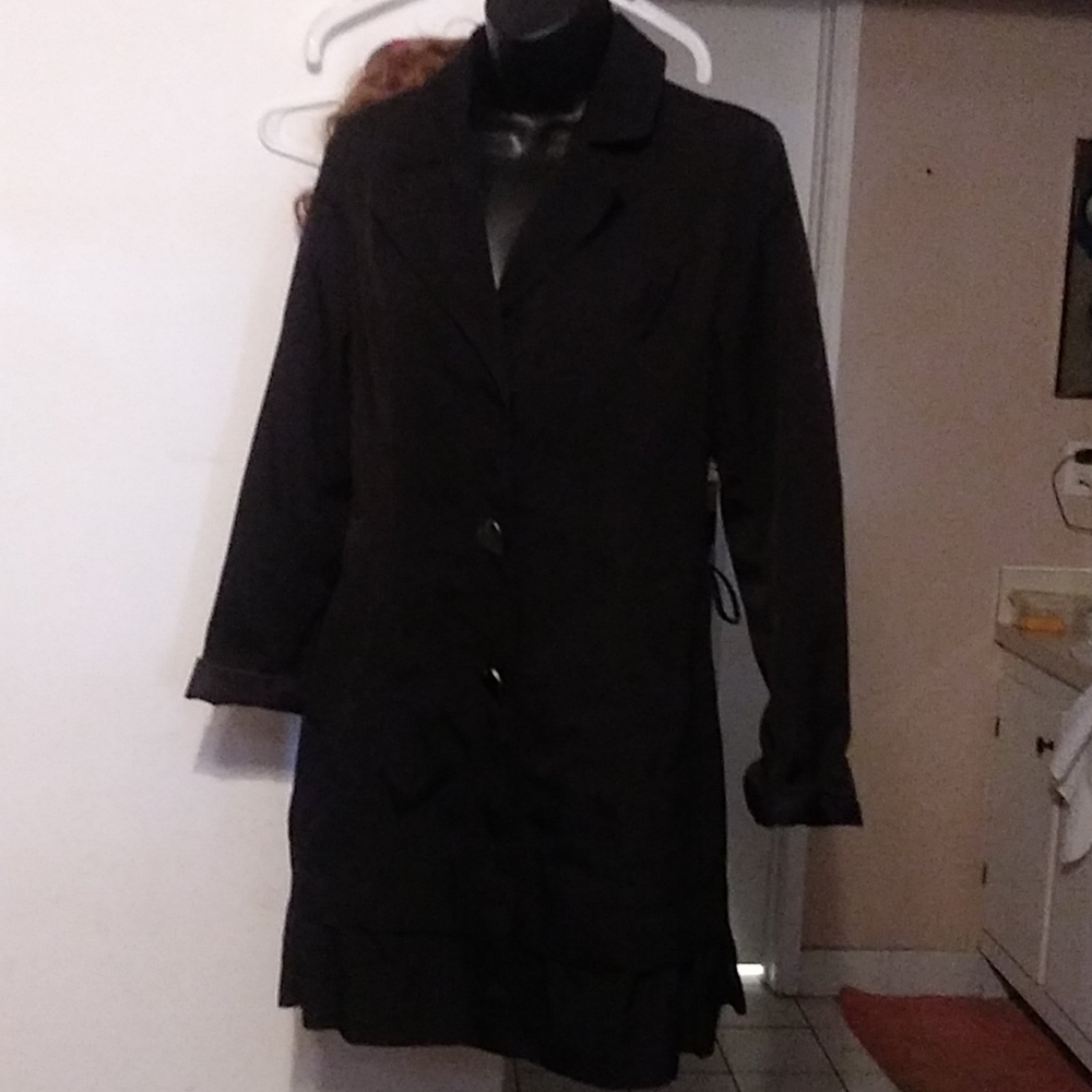Betsey Johnson mid-length black coat